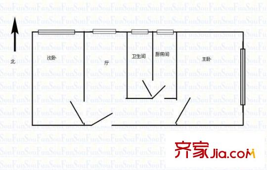 武宁小城户型图 户型图 2室2厅1卫1厨
