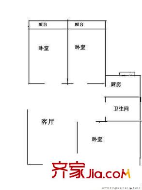 大宁路660弄小区 3室 户型图