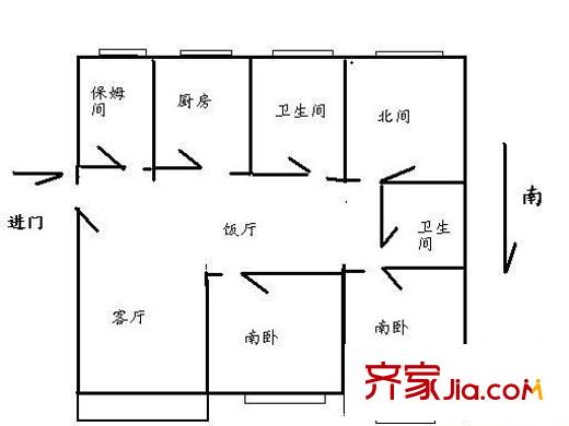紫罗兰家苑户型图户型图 4室2厅2卫1厨