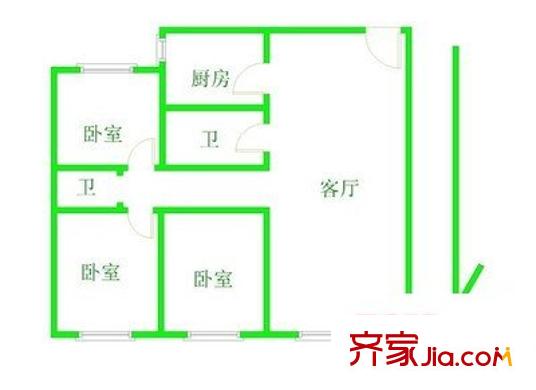 武宁小城 3室 户型图