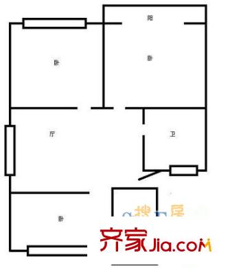 峨海小區(qū)戶型圖311 戶型圖 3室1廳1衛(wèi)1廚