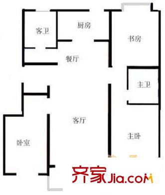 建華小區(qū)戶型圖上海 建華公寓 戶型圖 3室2廳2衛(wèi)1廚