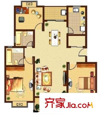 御景豪園 4室 戶型圖