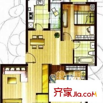 御景豪園 2室 戶型圖