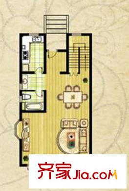 畢加索園墅Pd戶型一層 4室2廳3衛(wèi)1廚