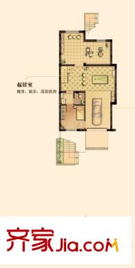 港城滴水湖馨苑別墅C戶型地下室 4室2廳3衛(wèi)1廚