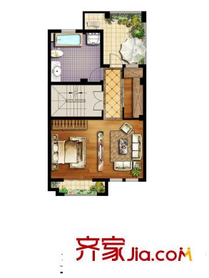 絲廬雅苑別墅B戶型3層 4室2廳1衛(wèi)