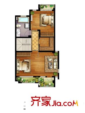絲廬雅苑別墅B戶(hù)型2層 4室1廳2衛(wèi)
