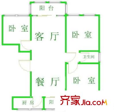 成發(fā)苑 3室 戶型圖