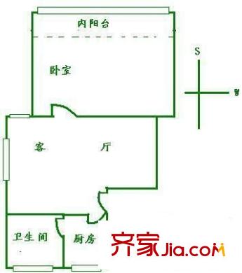 張江一村 0室 戶型圖
