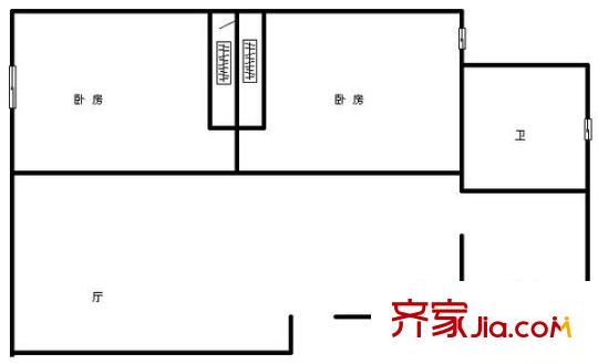 星云小區(qū) 2室 戶型圖