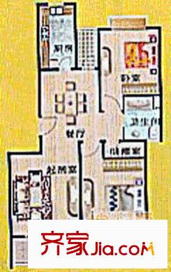 紫竹華庭戶型圖2室2廳1衛(wèi)1廚