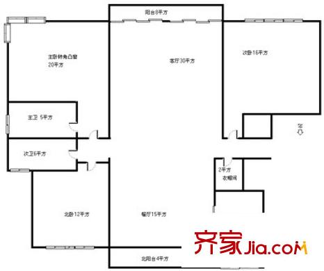 棲山苑 3室 戶型圖