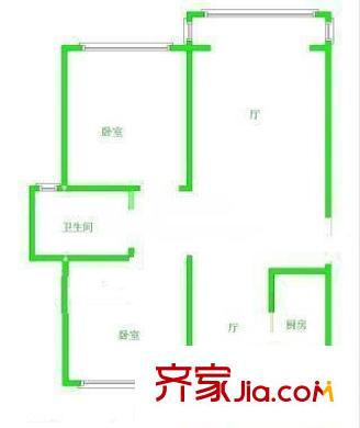 棲山苑 2室 戶型圖