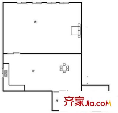 上鋼三村 1室 戶型圖