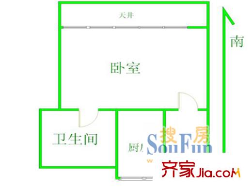 上鋼三村1室1廳1衛(wèi)1廚