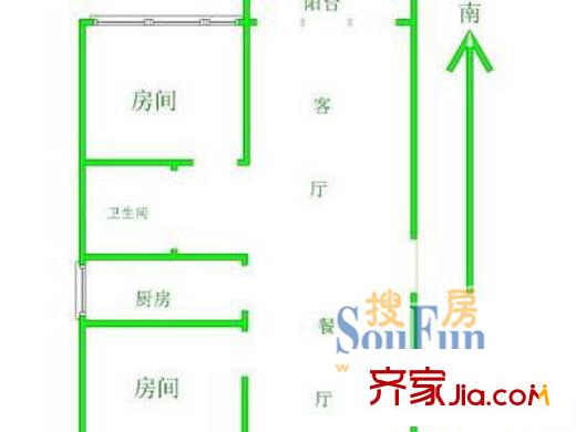 上鋼三村2室2廳1衛(wèi)1廚
