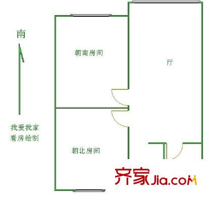 沁秋小区 2室 户型图