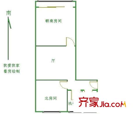沁秋小区 2室 户型图