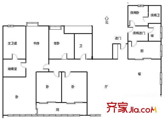 大唐盛世花園二期戶型圖戶型圖 3室2廳2衛(wèi)1廚