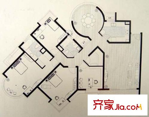 大唐盛世花園二期戶型圖戶型圖 4室2廳2衛(wèi)1廚