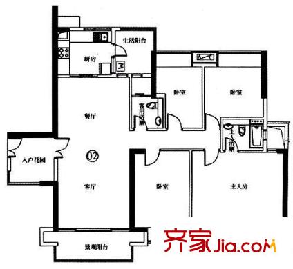 金宇名邸 4室 户型图