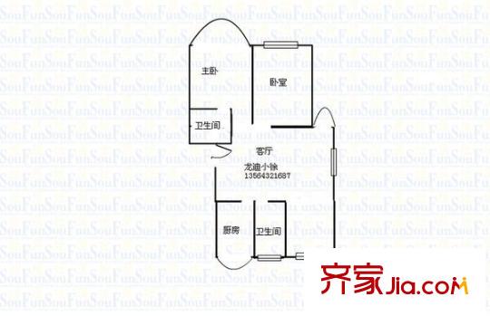 界龍新世紀公寓 0室 戶型圖