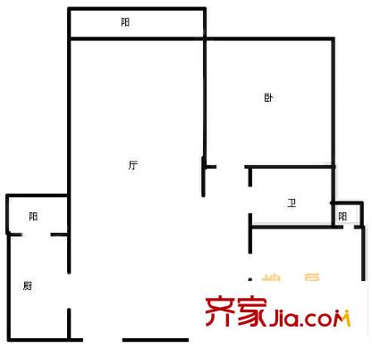 上浦小區(qū)2室1廳1衛(wèi)1廚