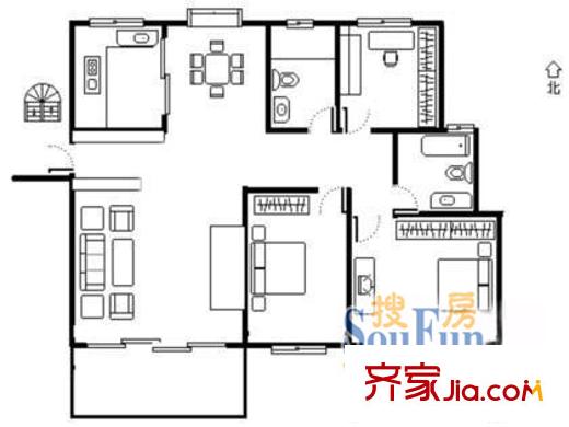 上浦小區(qū)3室2廳3衛(wèi)1廚