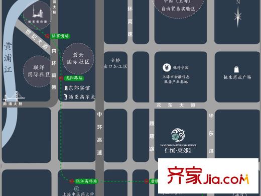 仁恒東郊花園交通圖