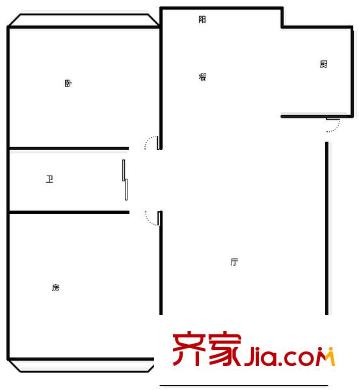 浦虹苑戶型圖戶型圖 2室2廳1衛(wèi)1廚