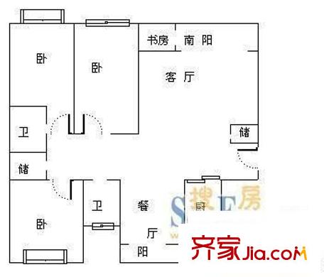 浦江茗園 4室 戶型圖
