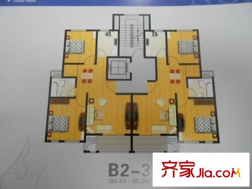 宜浩佳園戶型圖 戶型圖 2室2廳1衛(wèi)1廚