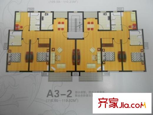 宜浩佳園戶型圖戶型圖 3室2廳2衛(wèi)1廚