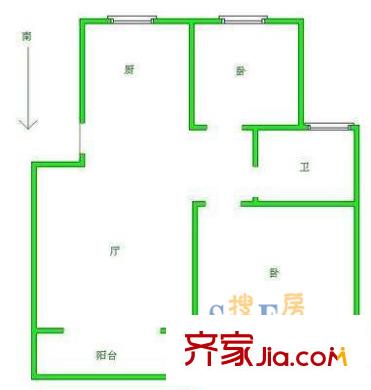 同科公寓同濟(jì)吉品戶型圖上海 同科公寓(同濟(jì).吉品) 戶型圖 2室2廳1衛(wèi)1廚