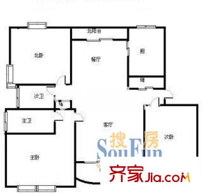 大華錦繡華城第18街區(qū)戶(hù)型圖大華錦繡華城成山路2008弄3211 3室2廳1衛(wèi)1廚