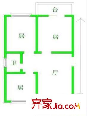 大華錦繡華城第18街區(qū)戶(hù)型圖大華錦繡華城成山路2008弄 戶(hù)型圖 2室1廳1衛(wèi)1廚