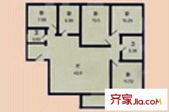 東安大樓戶型圖4室2廳2衛(wèi)1廚