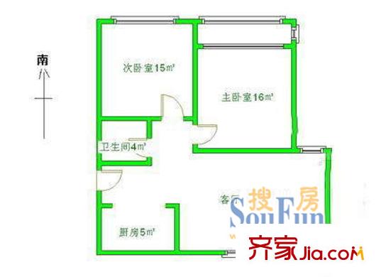 上海 申安公寓 户型图