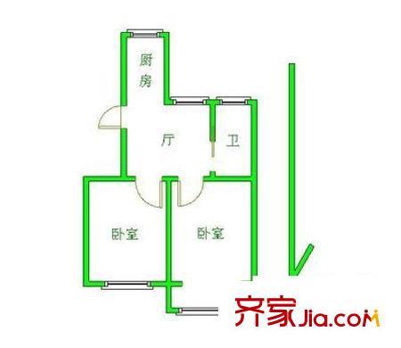 宁和小区 2室 户型图