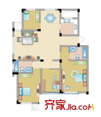 宁和小区 3室 户型图
