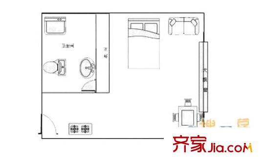 上海 永和生活广场酒店式公寓 户型图