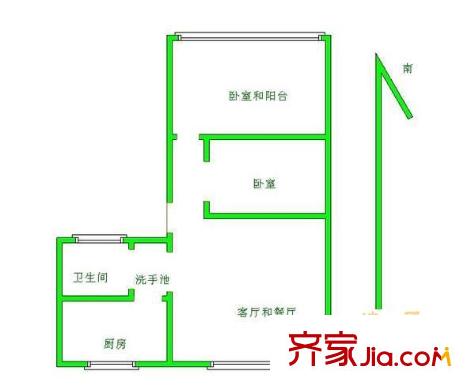 上海 芳雅苑2室 戶型圖