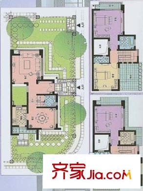 湯臣高爾夫公寓戶型圖上海 湯臣高爾夫別墅 戶型圖 4室2廳2衛(wèi)1廚
