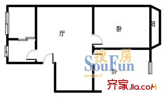 芳華路411弄小區(qū)戶型圖上海 芳華路411弄 戶型圖 2室1廳1衛(wèi)1廚