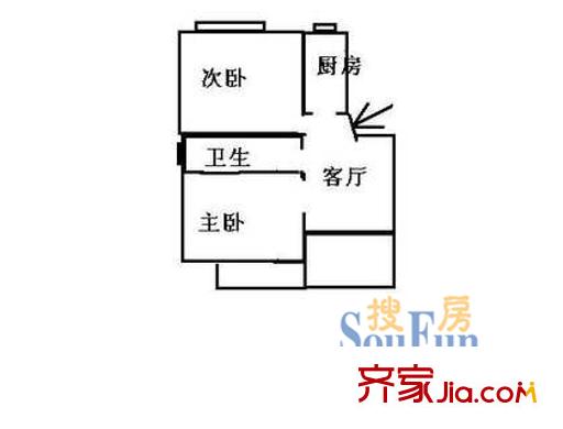 芳華路411弄小區(qū)戶型圖上海 芳華路411弄 戶型圖 2室1廳1衛(wèi)1廚