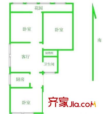 昌五小區(qū)戶型圖戶型圖 3室1廳1衛(wèi)1廚