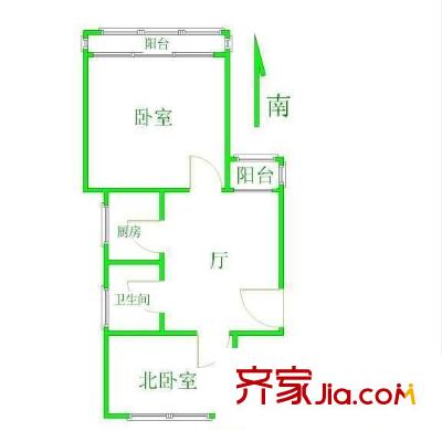昌五小區(qū)戶型圖戶型圖 1室1廳1衛(wèi)1廚