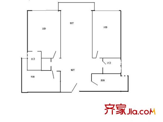 天安花園 4室 戶型圖