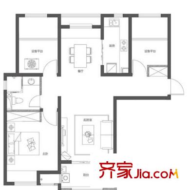 萬科金色城市戶型圖1房戶型圖(已售完) 1室2廳1衛(wèi)1廚